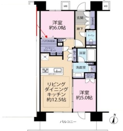 イニシア板橋桜レジデンス 6階 間取り図