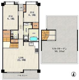 藤和目黒八雲ホームズ 3階 間取り図