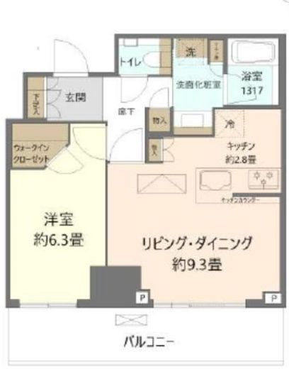 クラッシィタワー東中野 23階 間取り図
