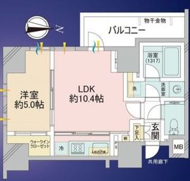プレミスト代々木公園パークフロント 2階 間取り図
