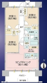 クレヴィア豊洲 8階 間取り図