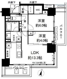 ルフォン ザ・タワー大塚 22階 間取り図