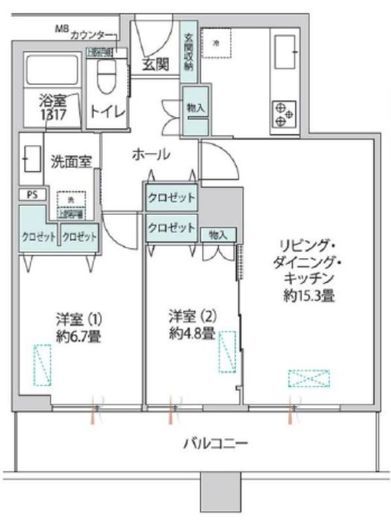 KDXレジデンス戸越 3階 間取り図