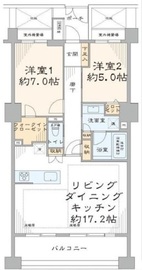 ディアナコート恵比寿 7階 間取り図