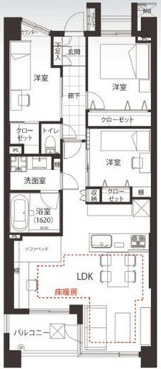 イッツ東京フォーサイトスクエア 8階 間取り図