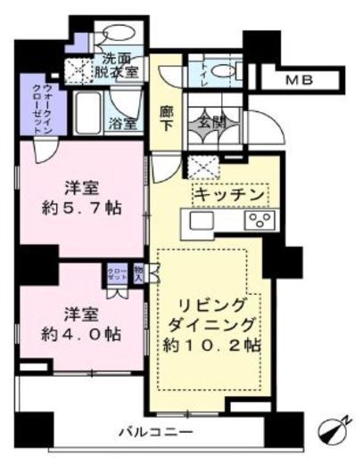 KDXレジデンス戸越 3階 間取り図