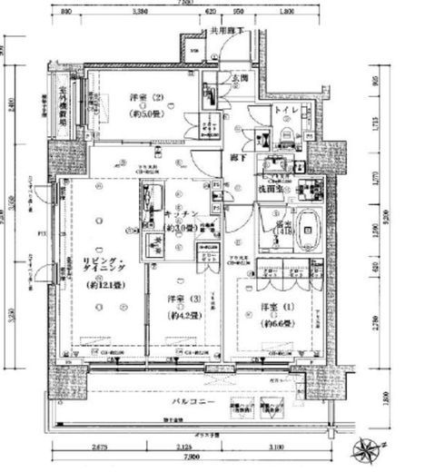 ウェリス六本木 10階 間取り図