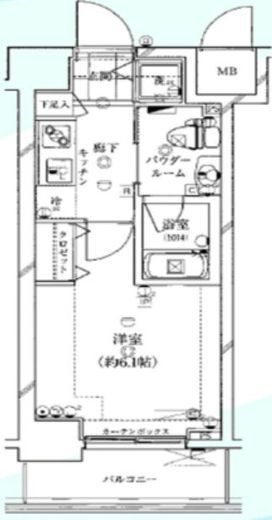 ガリシア浜松町 9階 間取り図