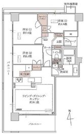 神楽坂アインスタワー 2階 間取り図