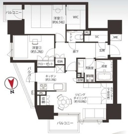 パークジオ学芸大学 14階 間取り図