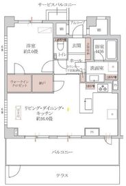 ガーデンホームズ白金 5階 間取り図