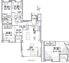 プレステージ浜田山 2階 間取り図