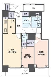 勝どきビュータワー 41階 間取り図