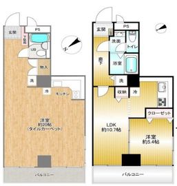 アパートメンツ駒沢大学 6階 間取り図