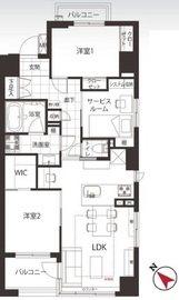 大井町パークホームズ 1階 間取り図