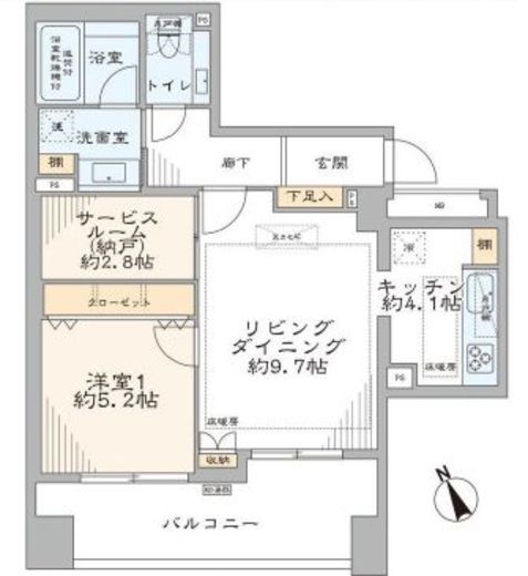 ライズ六本木永坂 1階 間取り図