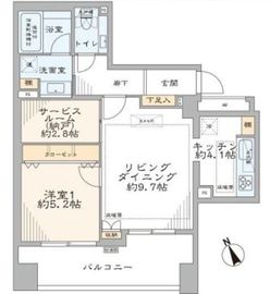 ライズ六本木永坂 1階 間取り図