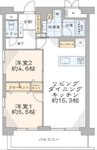 三田ナショナルコート 2階 間取り図