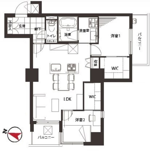 芝浦スクエアハイツ 3階 間取り図