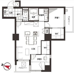 東急ドエルアルス根津 3階 間取り図