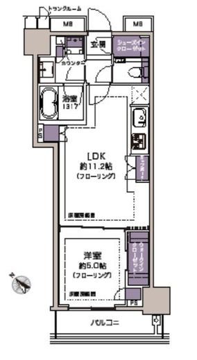 ミッドタワーグランド 4階 間取り図