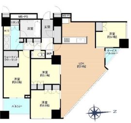 ザ・センター東京 28階 間取り図