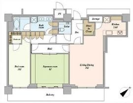 ブランズタワー豊洲 46階 間取り図