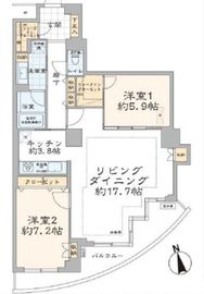 ドレッセ目黒インプレスタワー 14階 間取り図