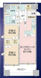 ライオンズ築地リバーノート 8階 間取り図