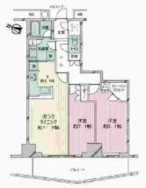 キャピタルマークタワー 34階 間取り図