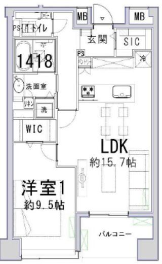 HF碑文谷レジデンス 7階 間取り図