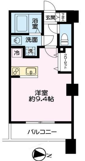 KDXレジデンス三宿 1階 間取り図