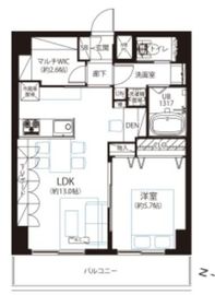 コンフォリア西新宿 6階 間取り図