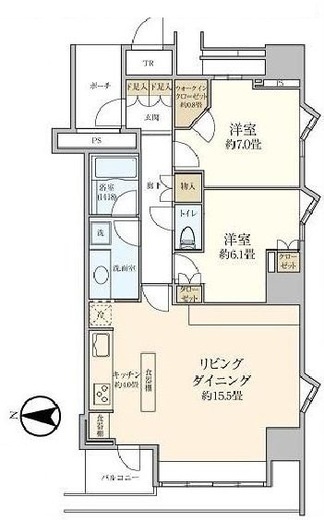 ワールドシティタワーズ アクアタワー 19階 間取り図