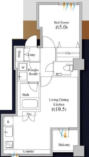 コンフォリア西新宿 3階 間取り図