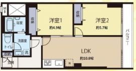コープブロードウェイ (中野ブロードウェイ) 8階 間取り図