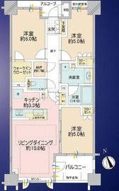 ジオ門前仲町冬木 6階 間取り図
