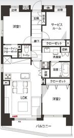 シティハイツ麻布十番 5階 間取り図