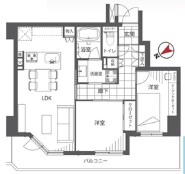 東急ドエルアルス目黒不動前 10階 間取り図