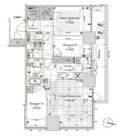 パークコート文京小石川ザ・タワー 9階 間取り図