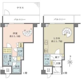 ガーデンホームズ白金 1階 間取り図