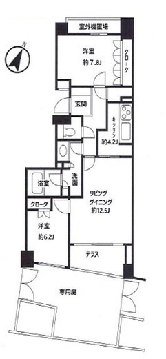 パークホームズ碑文谷ロジュマン 1階 間取り図