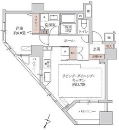 ファーストリアルタワー新宿 7階 間取り図