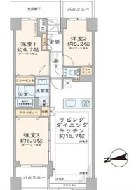 パークハイム神楽坂 7階 間取り図