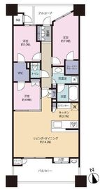 コンフォリア西麻布 13F2 間取り図