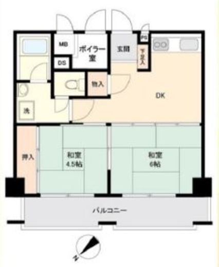 モンテベルデ築地 6階 間取り図
