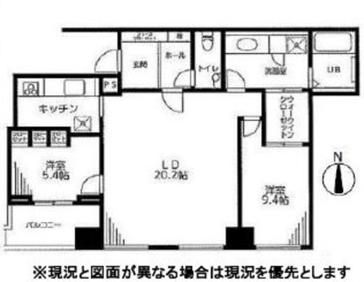 パークハビオ渋谷 27階 間取り図