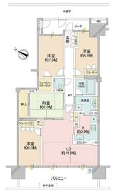 パークハビオ渋谷 20階 間取り図