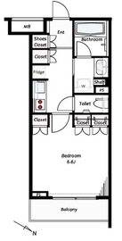 クオリア新宿余丁町 3階 間取り図