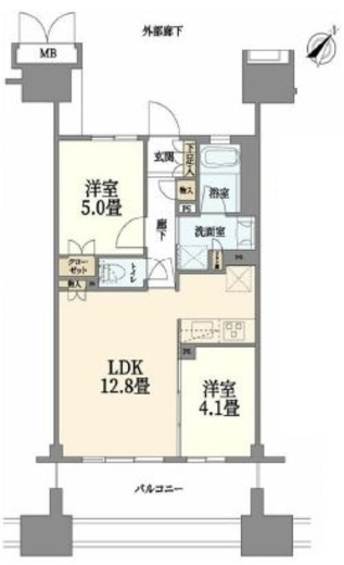 晴海テラス 10階 間取り図
